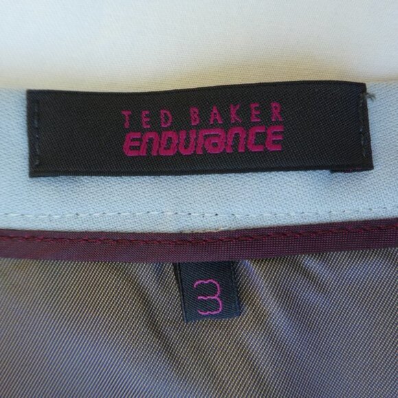 WooL Ted Baker Endurance Skirt Steel Blue Side Zip Lined Slit Career Italy 3 8 M - Picture 7 of 9